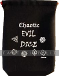 Black Evil Dice Cotton Dice Bag (noppapussi)