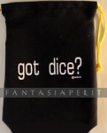 Black Got Dice Logo Cotton Dice Bag (noppapussi)