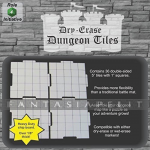 Dry Erase Dungeon Tiles: Pack of Thirty Six 5'' Interlocking Tiles