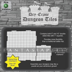 Dry Erase Dungeon Tiles: Combo Pack of Four 10'' and Sixteen 5'' Interlocking Tiles