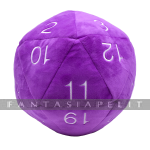 Jumbo D20 Novelty Dice Plush: Purple with White Numbering (10 Inches)