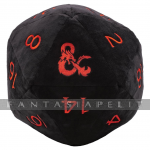 Dungeons and Dragons: Jumbo D20 Dice Plush, Black (10 Inches)