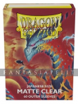Dragon Shield: Japanese (Small) Matte Clear Outer Sleeves Clear (60)