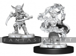 Critical Role Unpainted Miniatures: Goblin Sorceror and Rogue Female (2)