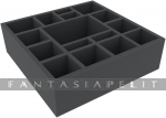 285 mm x 285 mm x 85 mm Foam Tray for Board Games – 16 Compartments