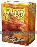 Dragon Shield: Matte Sleeves Clear Red (100)