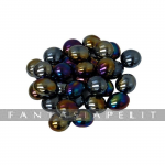 Black Opal Iridized Glass Stones in 5.5 inch Tube (40)