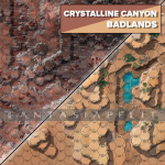 BattleTech: Battlemat S -Alien Worlds, Crystalline Canyon/Badlands
