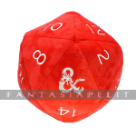 D20 Plush Dice Bag: Red (6,5 Inches)