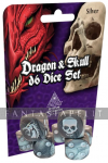 Dragon & Skull Dice Pack, Silver
