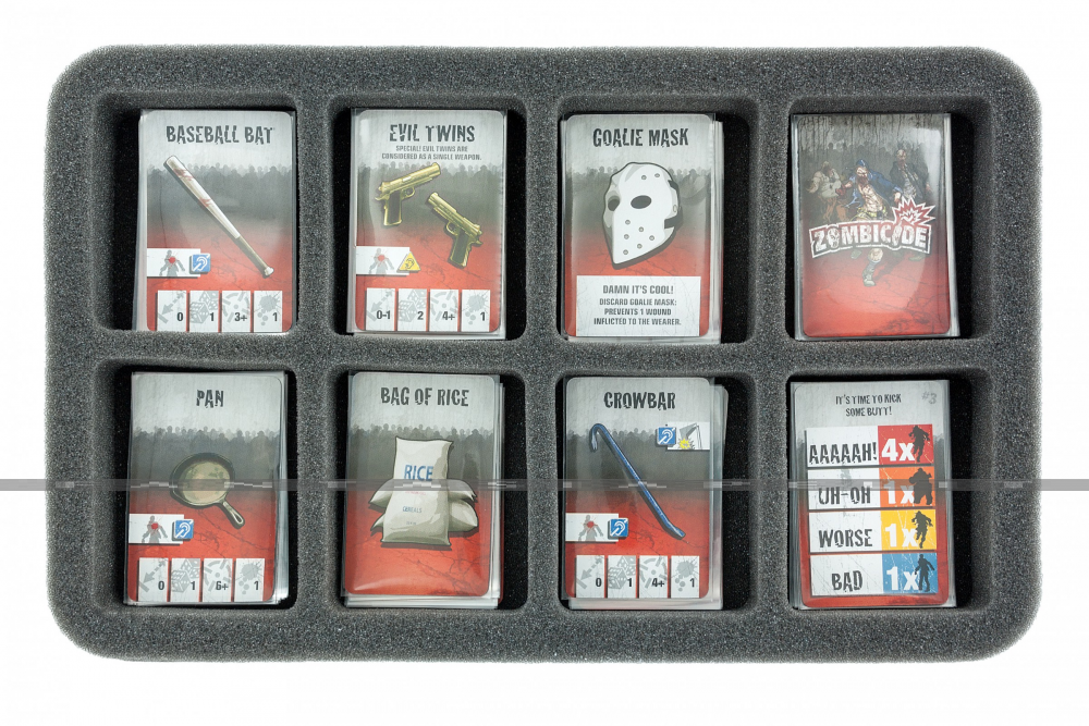 Figure Foam Tray 35 mm (1.4 inch) Half-size For Zombicide Cards And Token