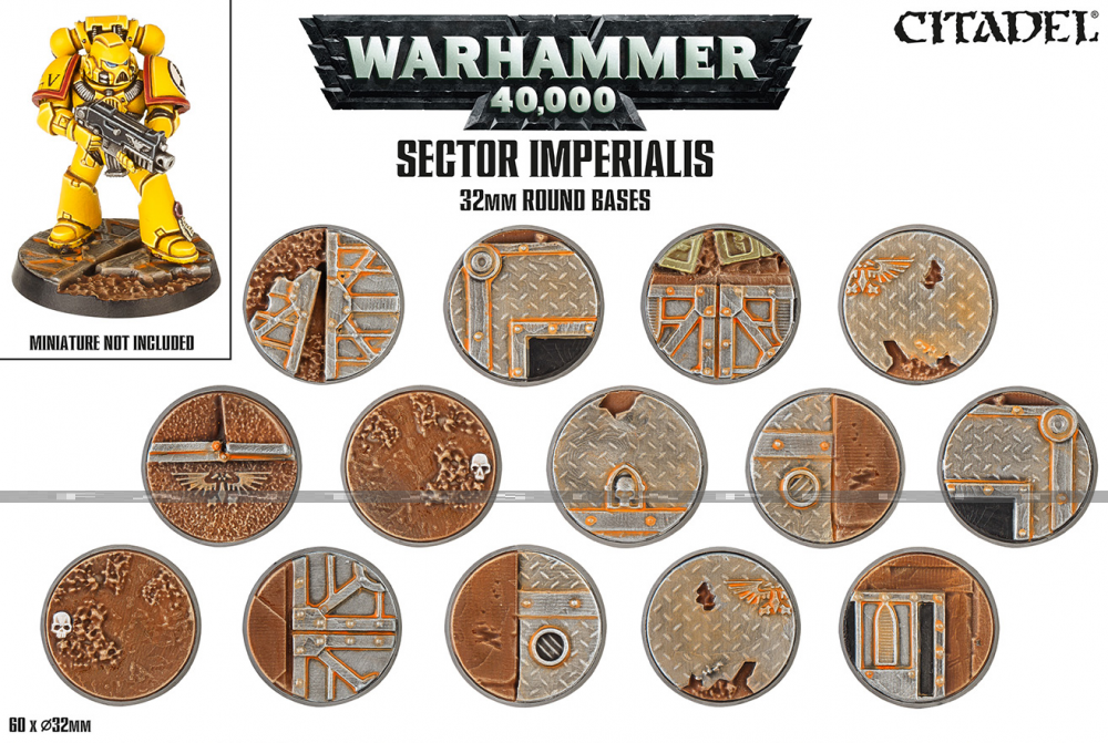 Sector Imperialis: 32mm Round Bases (60)