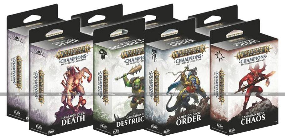 Warhammer Age of Sigmar: Champions Campaign Deck Assortment DISPLAY (8)