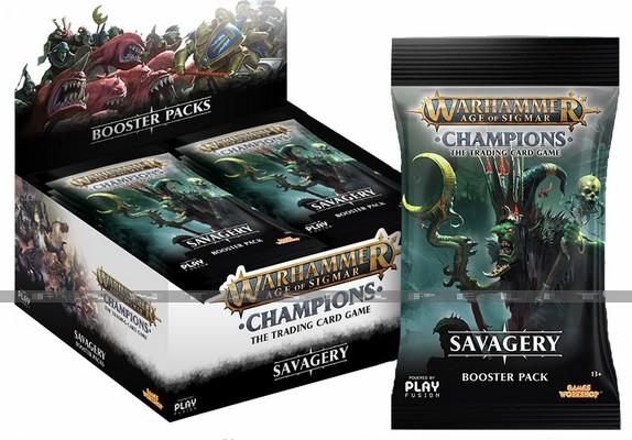 Warhammer Age of Sigmar: Champions -Savagery Booster DISPLAY (24)