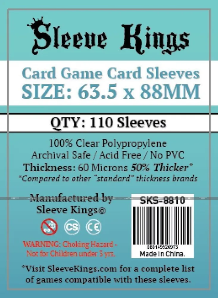 sleeve kings card game card sleeves 63.5x88mm Standard Size, 60 Micron, 4-Pack, 440ct spills and anything else that your gamer buddies can throw at them Sleeving Doomlings cards with Sleeve