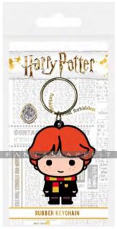 Harry Potter Rubber Keychain: Chibi Ron Weasley