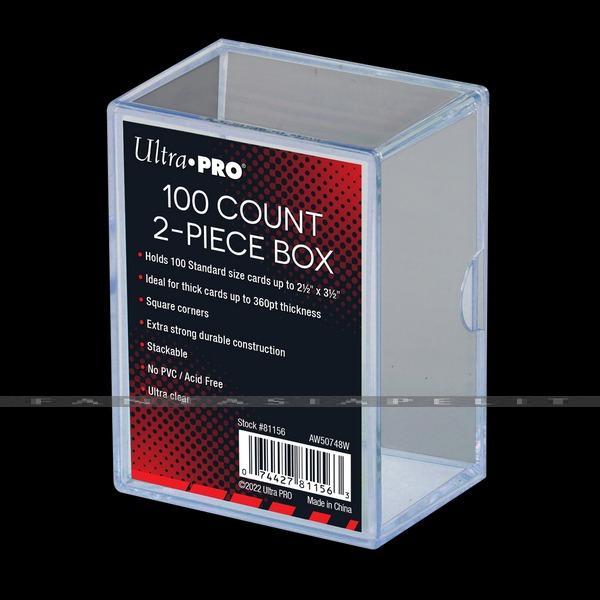 2-Piece 100 Count Clear Card Storage Box (100)