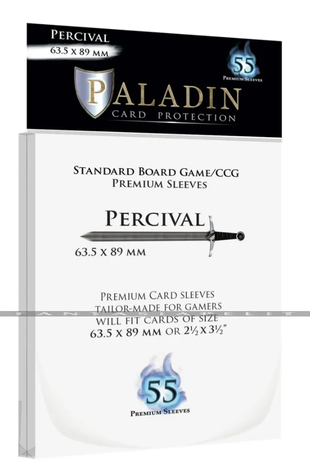 Fantasiapelit - verkkokauppa - Paladin Sleeves: Percival Premium Standard Board Game/CCG 63.5x89mm (55) // viivakoodi 6425453000416 Fantasiapelit - verkkokauppa - Paladin Sleeves: Percival Premium Standard Board Game/CCG 63.5x89mm (55) // viivakoodi 6425453000416
