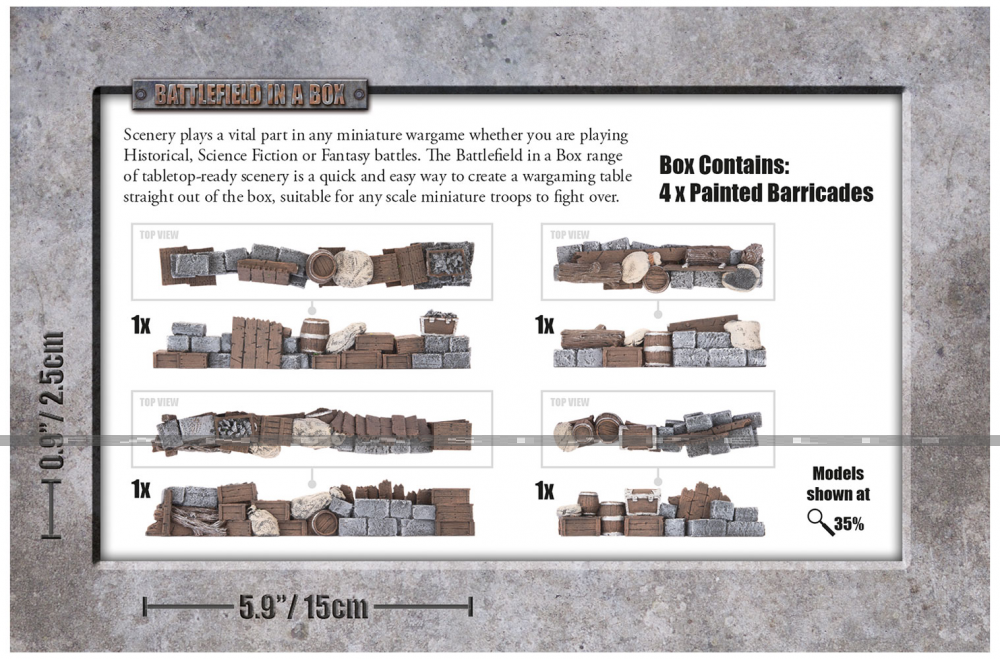 Battlefield in a Box - Wartorn Village: Barricades (30mm) - kuva 2