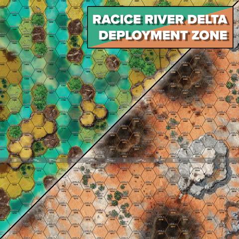 BattleTech: Battlemat F -Tukayyid, Racice River Delta/Deployment Zone