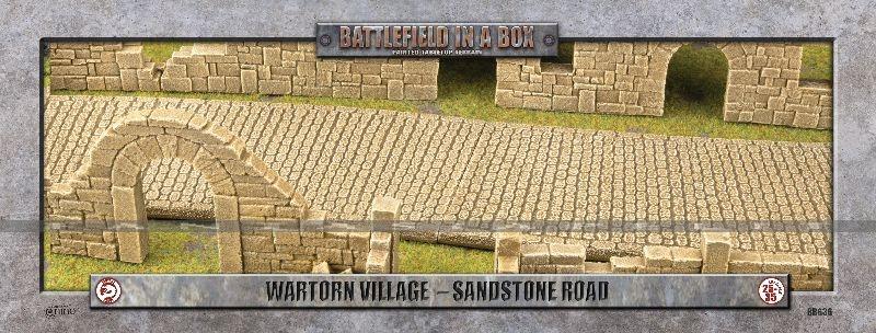 Battlefield in a Box - Wartorn Village: Cobblestone Road, Sandstone (30mm)